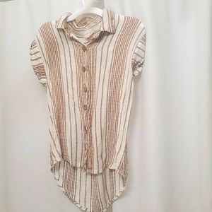Women's Striped Button Down Shirt